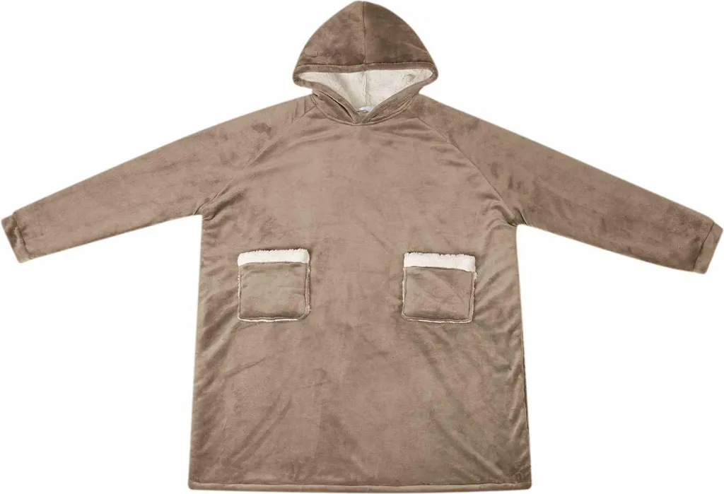 vidaXL Coperta con Cappuccio Cammello S in Pile e Flanella | Offerta Casa