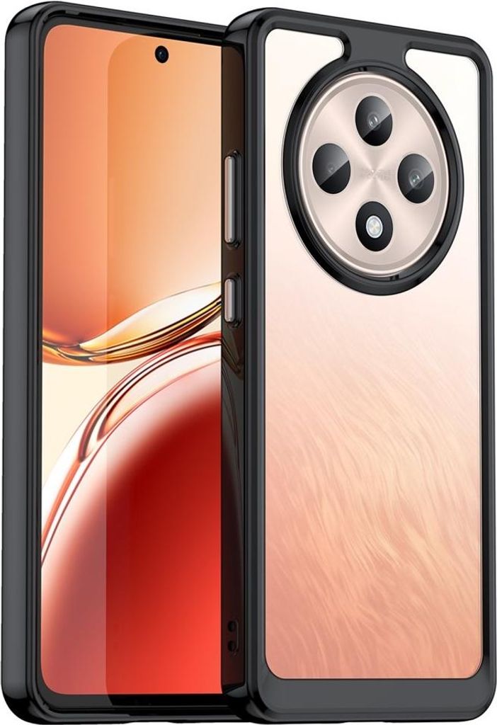 OPPO Reno12 F 5G Hülle - Coverup Transparent ShockProof TPU Back Cover - Schwarz