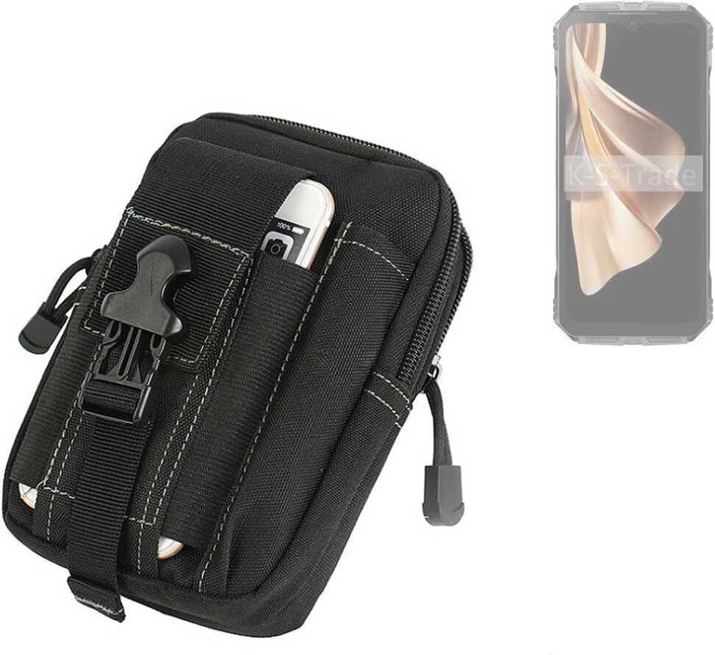 K-S-Trade Gürtel Tasche kompatibel mit Doogee S Punk Gürteltasche Holster Schutz Hülle Handy Hülle Smartphone outdoor Handy-Hülle schwarz