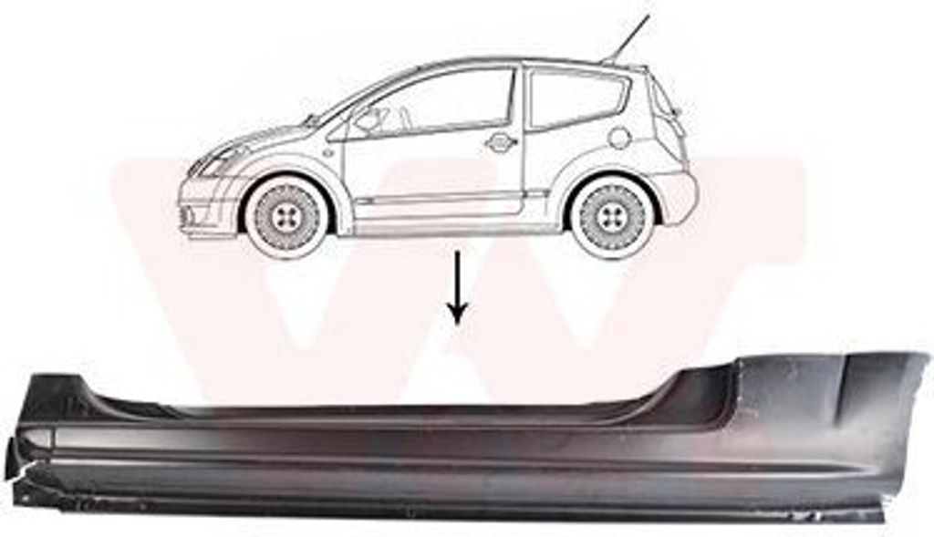 VAN WEZEL 0917101 Schweller Reparaturblech Einstiegblech Links für CITROËN C2 Schrägheck (JM)