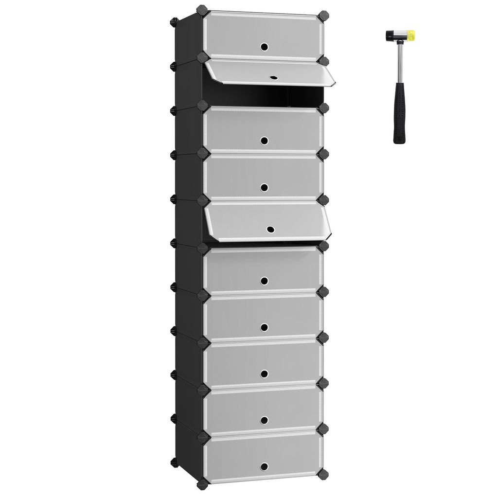 SONGMICS Scaffale per scarpe a 10 ripiani, mobile porta Immagine del prodotto 