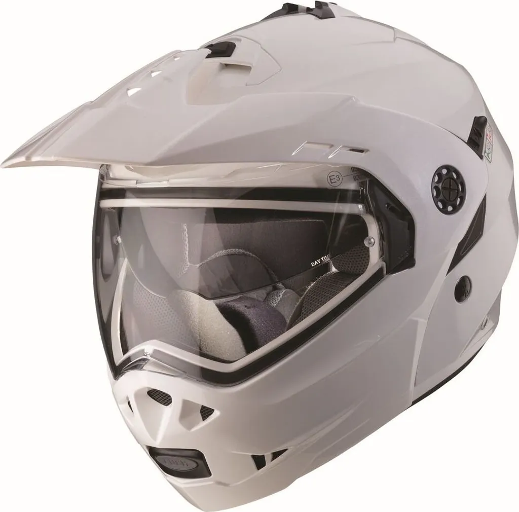 Casque Modulable Aventure Caberg Tourmax Blanc XS Idéal pour Voyages et Ville
