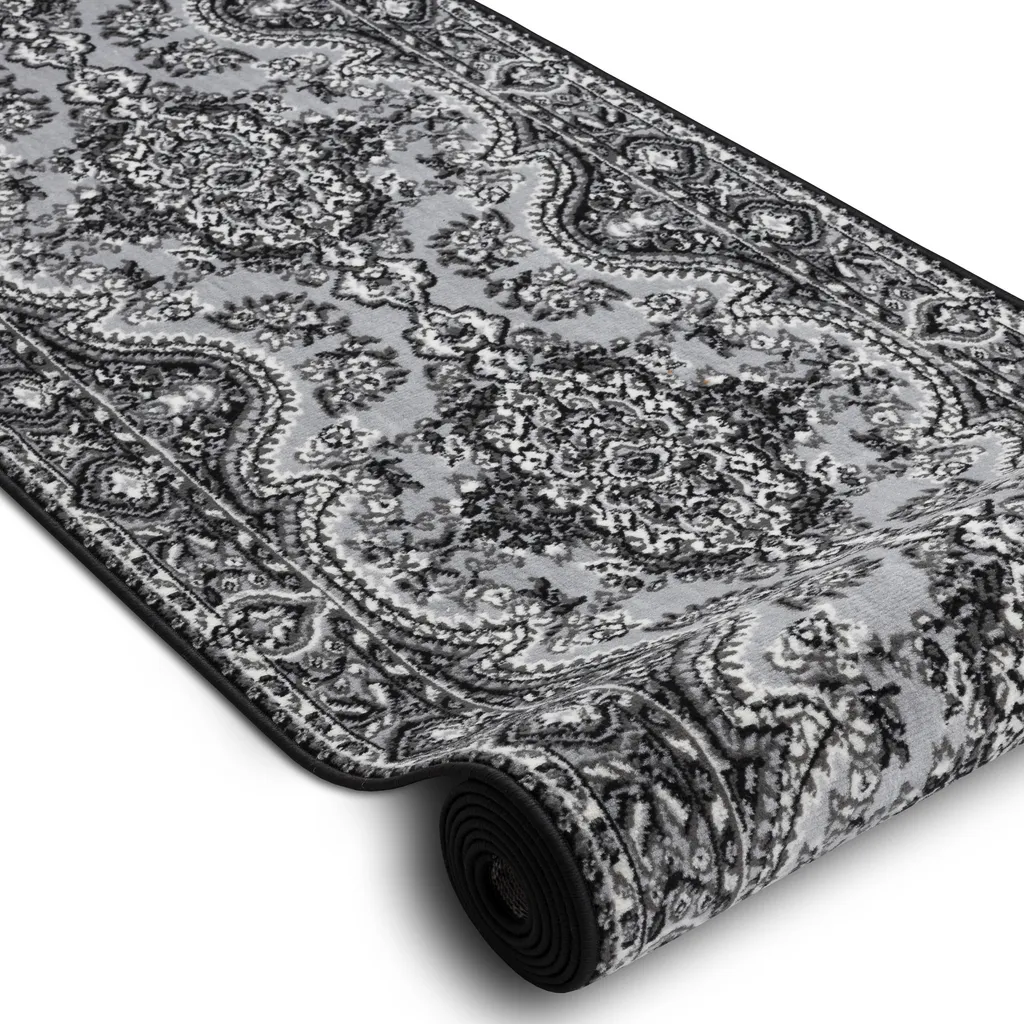 Tapis Long BCF MORAD Spring 70x320 cm - Texture Résistante Rose et Gris