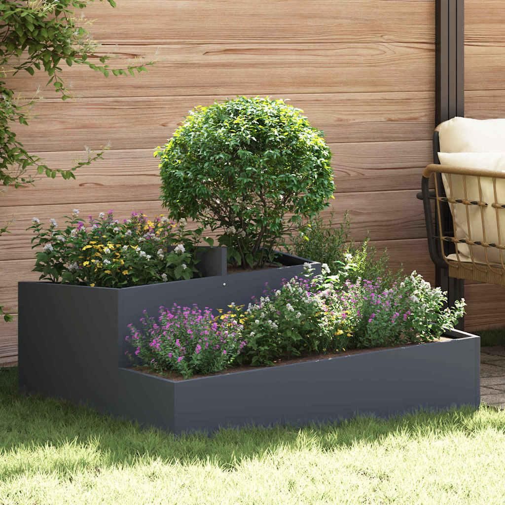"im Sonderangebot"Garten-Pflanzgefäß Moderne - Pflanzkübel - Blumentopf Anthrazit 100x100x50cm NEU524621 - Beete