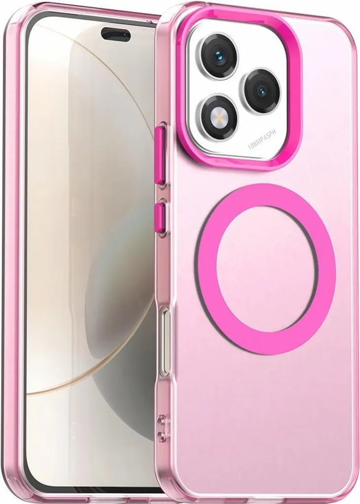 Cover MagSafe HONOR 400 Lite Rosa Opaco - Phonesta HardFrost Semi-Trasparente
