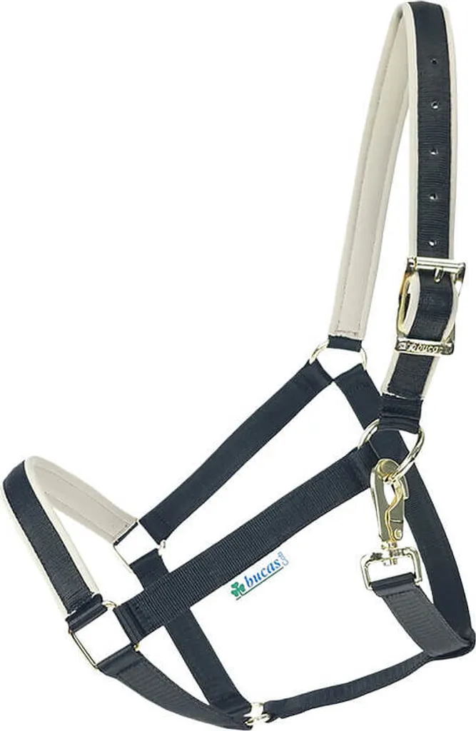 Licol Bucas Dublin Nylon souple avec bouclerie argentée taille poney