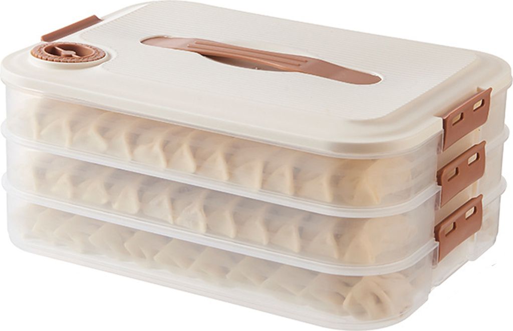 Teigtaschenbox, gute Abdichtung, Antihaft-Boden, Kühlschrank-Nudeln, knuspriger Wonton-Behälter mit Deckel, täglicher Gebrauch