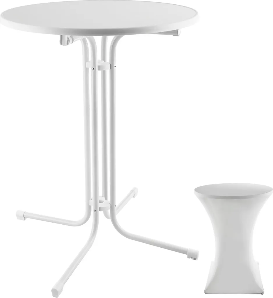 Table mange-debout EREN pliante 90x110 cm avec housse gain de place