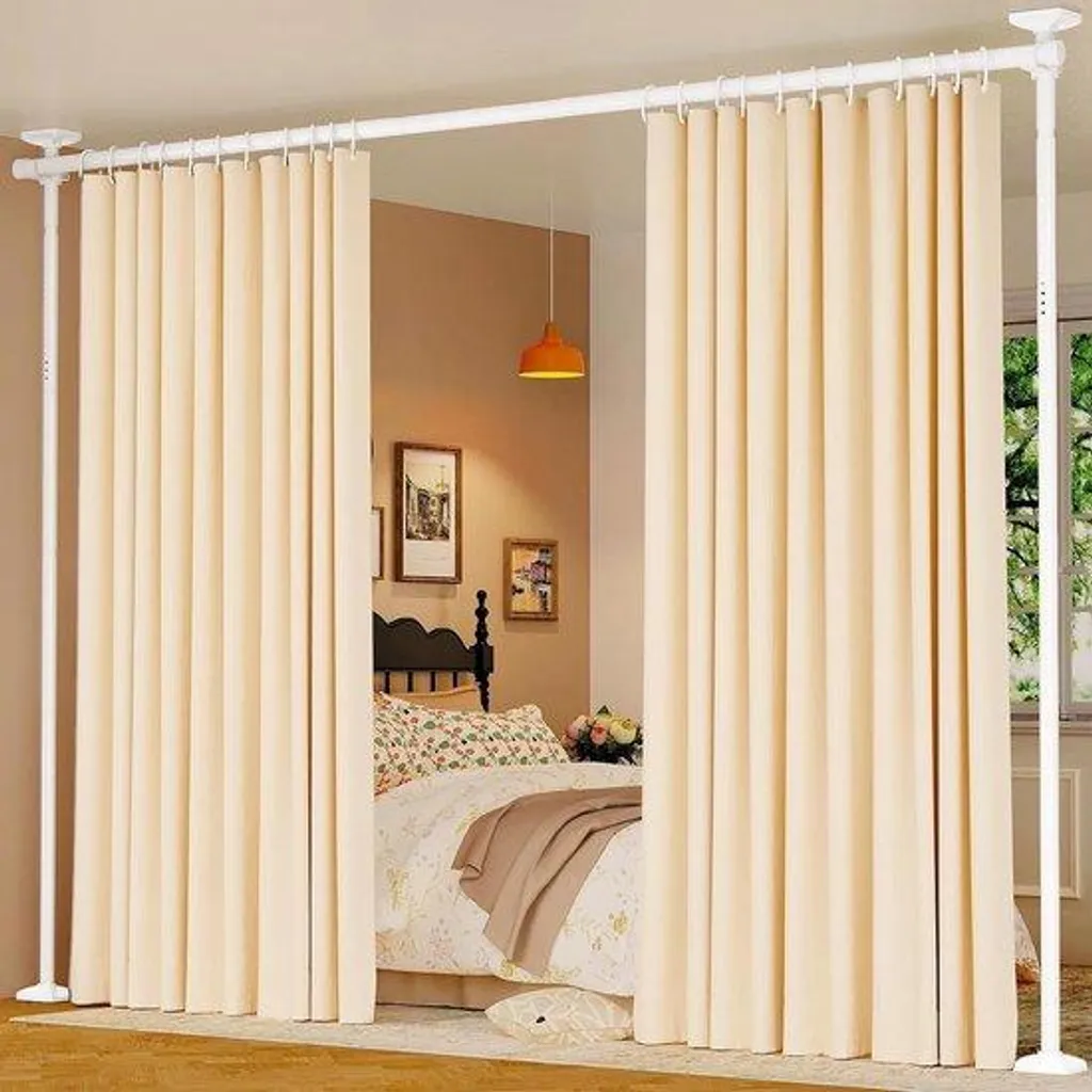 Support de rideau modulable 305 cm pour cloisonner sans percer les murs