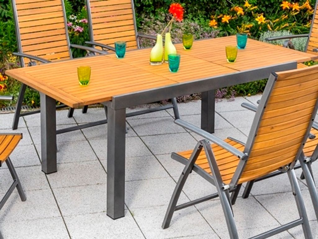 Merxx Zahradní rozkládací stůl "Santorin" 150/200 x 90 cm - Obrázek produktu 4