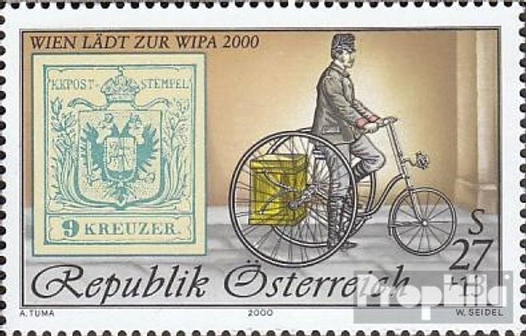 Briefmarken Österreich 2000 Mi 2222II (kompl.Ausg.) Jahreszahl 2000 postfrisch WIPA 2000