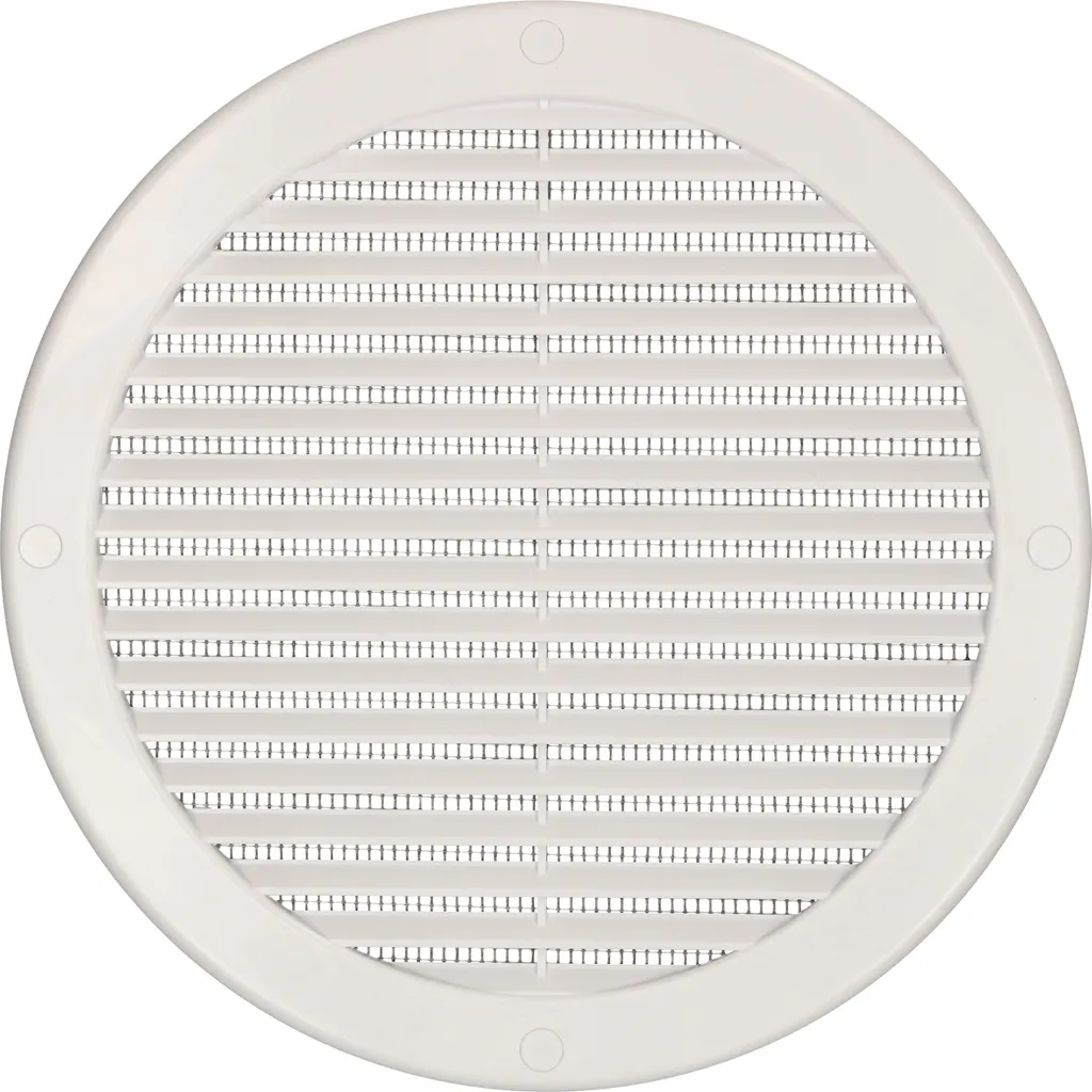 Grille d'aération 200 mm anti-insecte blanche pour stopper l'humidité