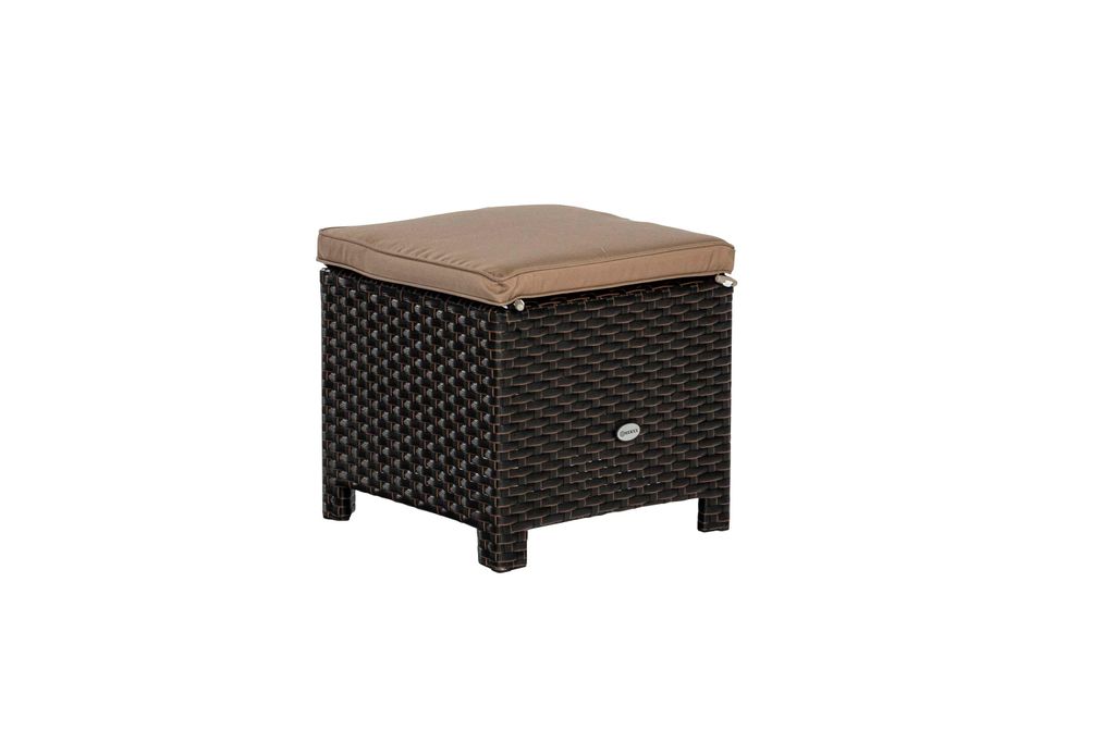 Merxx Salerno Hocker - Farbe: braun/ beige - Maße: 40 x 40 x 38 cm; 28436-210