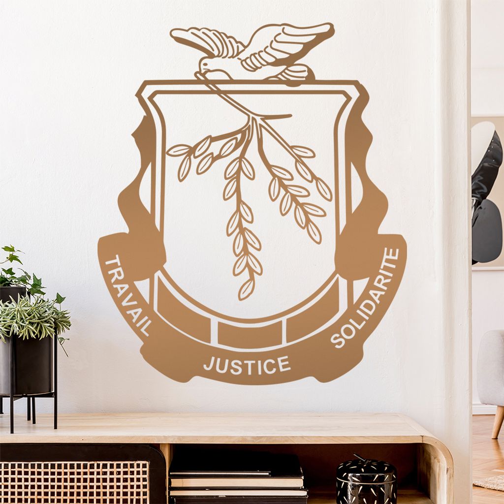Guinea Wappen Wandtattoo Wandaufkleber Wall Sticker - Dekoration, Küche, Wohnzimmer, Schlafzimmer, Badezimmer