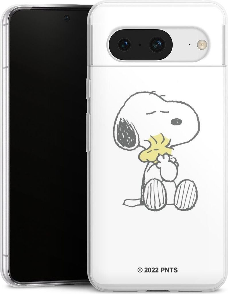 DeinDesign Slim Hülle für Google Pixel 8 Silikon Case Ultra Dünn Handyhülle Liebe Peanuts Snoopy