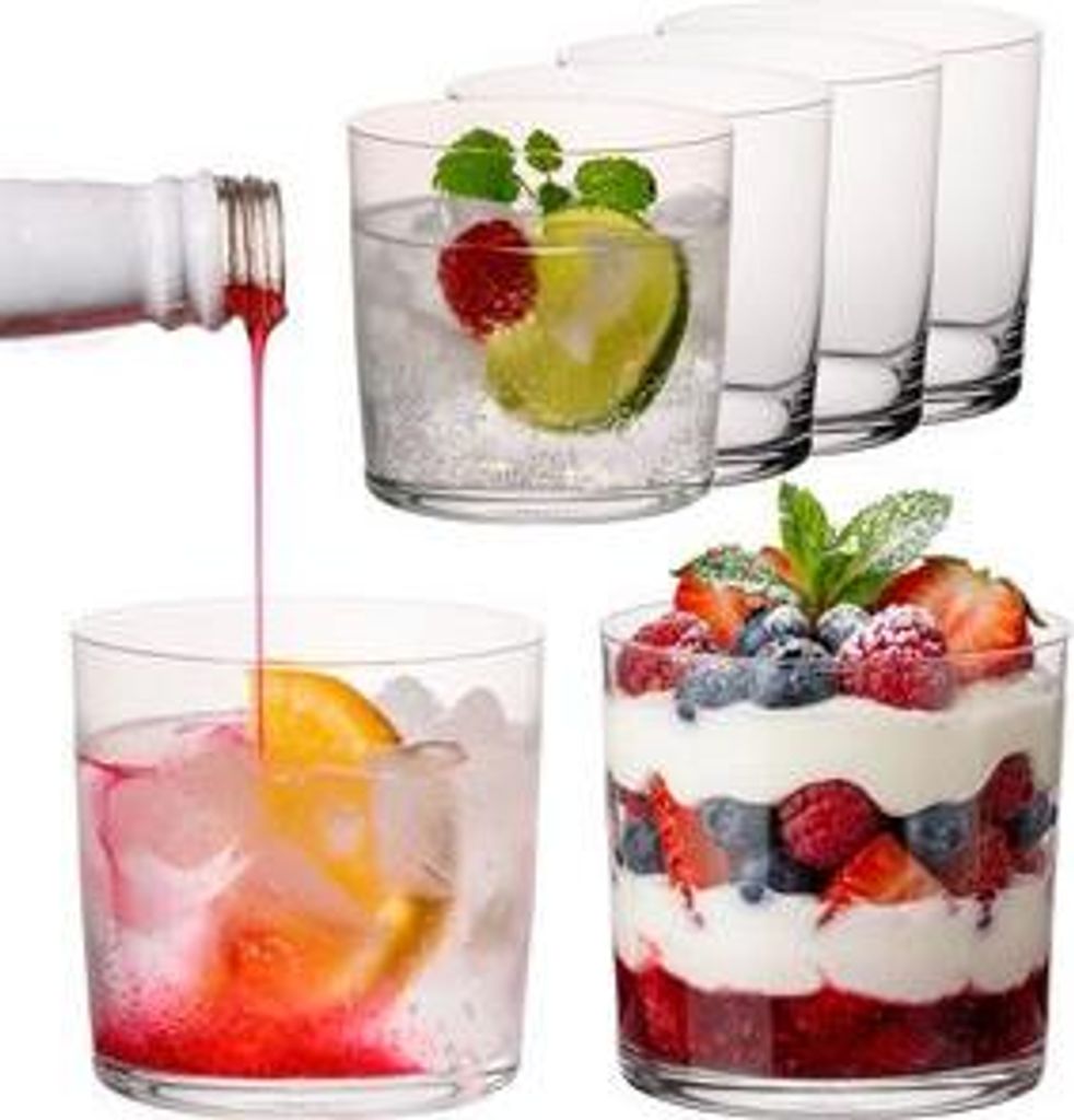 IMPERIAL glass Trinkgläser 6er Set 400ml, Wassergläser und Saftgläser Tumbler aus Crystalline Glas spülmaschinenfest