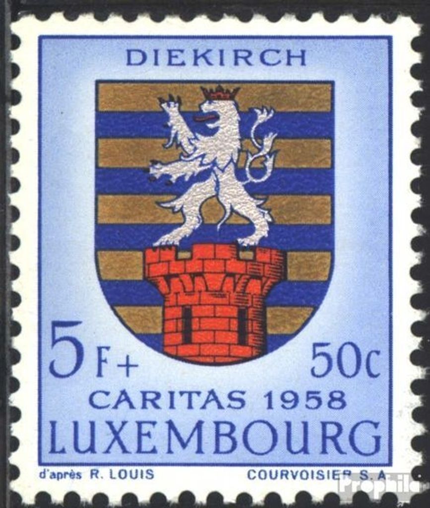 Briefmarken Luxemburg 1958 Mi 599 postfrisch Kantonalwappen