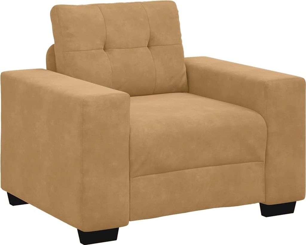 Sessel Braun 100x78x80 cm Samt