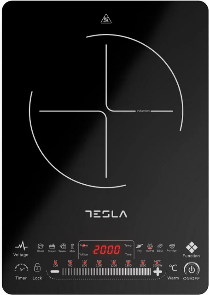 Table cuisson induction Tesla 2000W idéale pour studio et kitchenette - 2