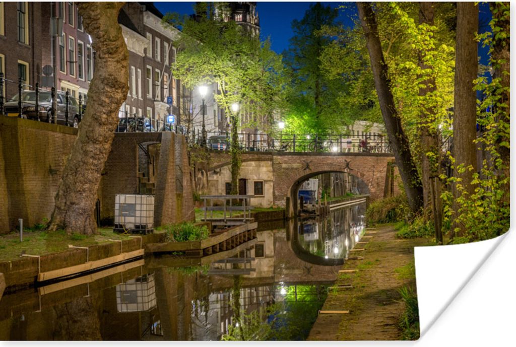 MuchoWow Poster Moat - Utrecht - Pflanzen 60x40 cm - Schlafzimmerdekoration