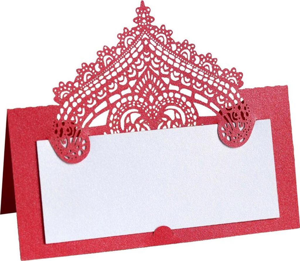 50 Blätter 9cm Laser Cut Tischkarten Für Tischdekoration, Crown Cutout Namenskarten Für Strand Hochzeit Party Dusche