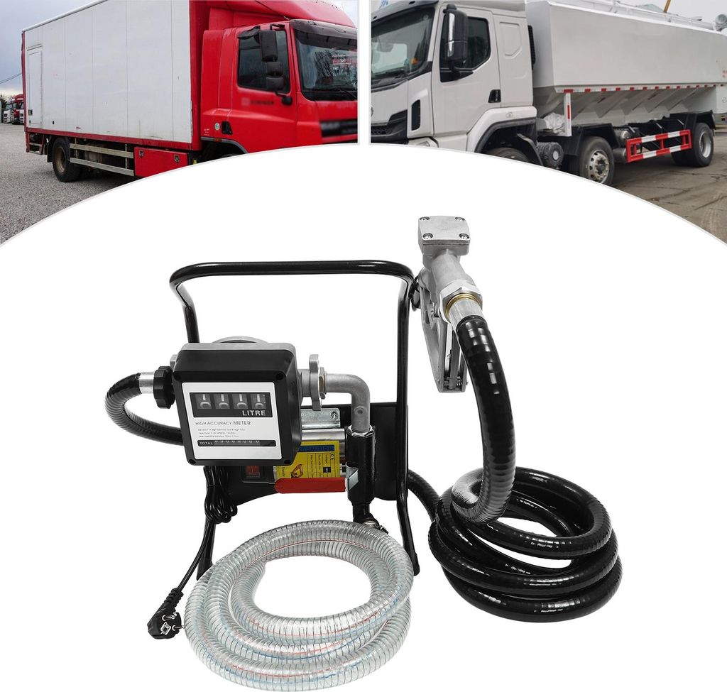 Dieselpumpe Heizölpumpe 120W 2400 L/h Diesel Pump Selbstansaugend Tankstelle Ölpumpe Mit Automatische Zapfpistole Dispenser 2 Schlauch