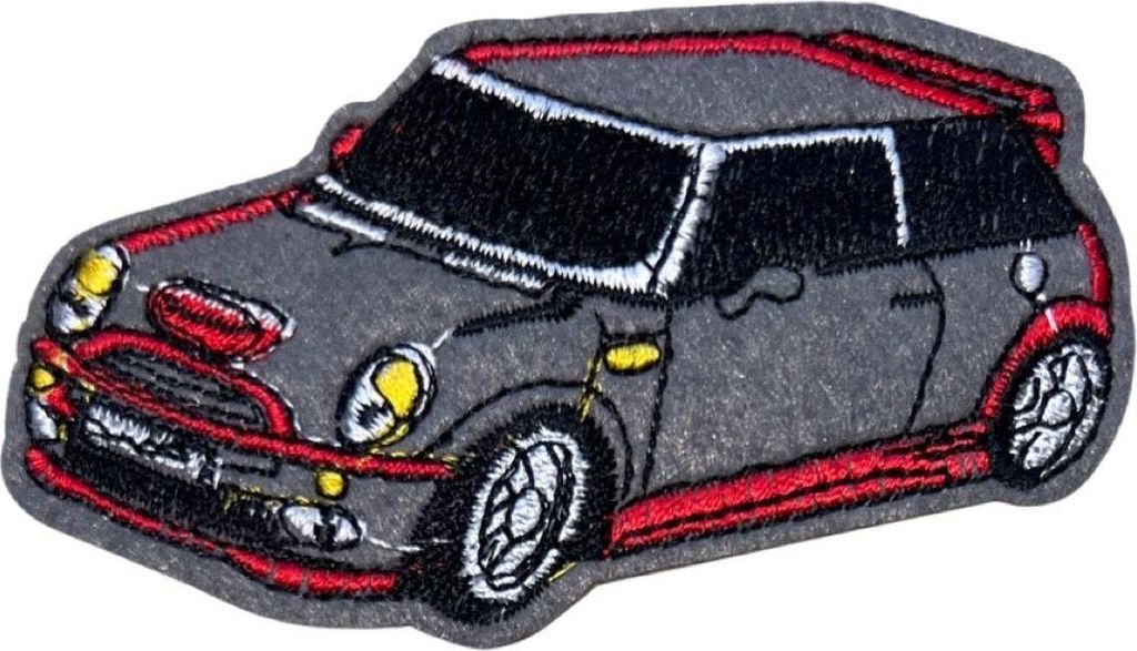 Auto Mini Cooper Eisen Emblem Patch Grau Produktbild 