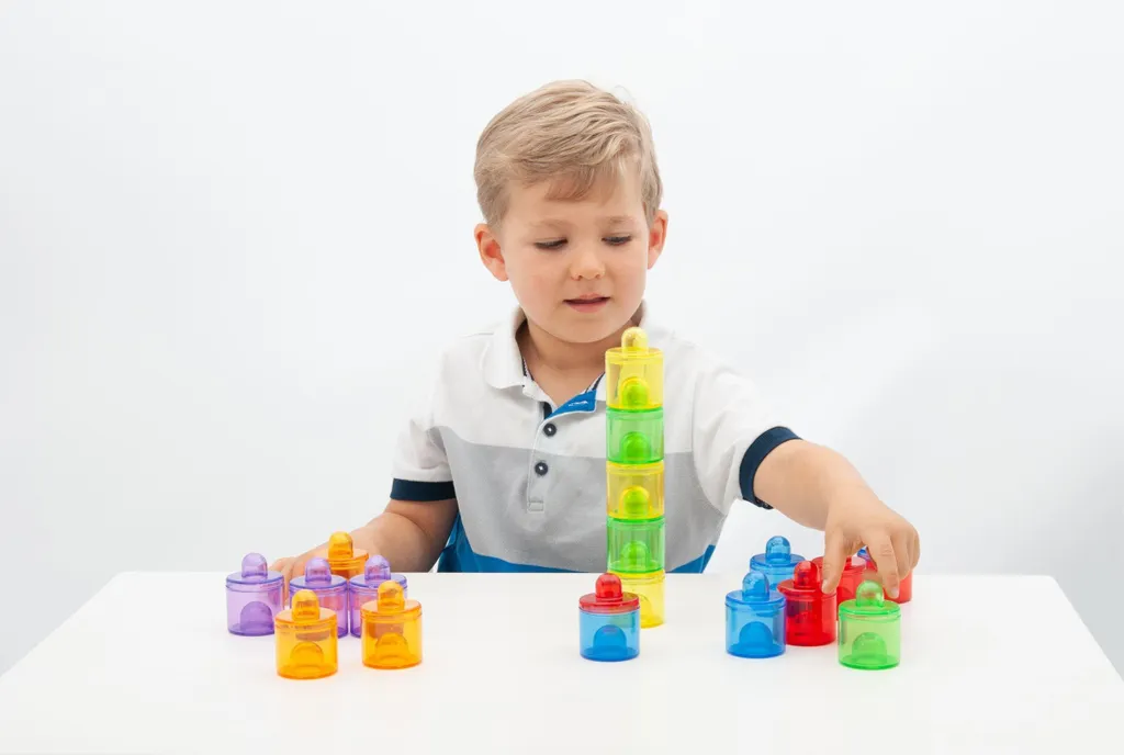 Pots de Couleurs Translucides Empilables - Plastique Résistant et Coloré