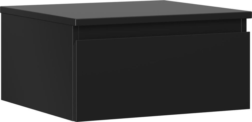 Mexen Orio Badezimmerschrank unter Waschbecken 50 cm mit Arbeitsplatte, 1 Schublade, Schwarz Matt - 91A10-05023-1-BFC71