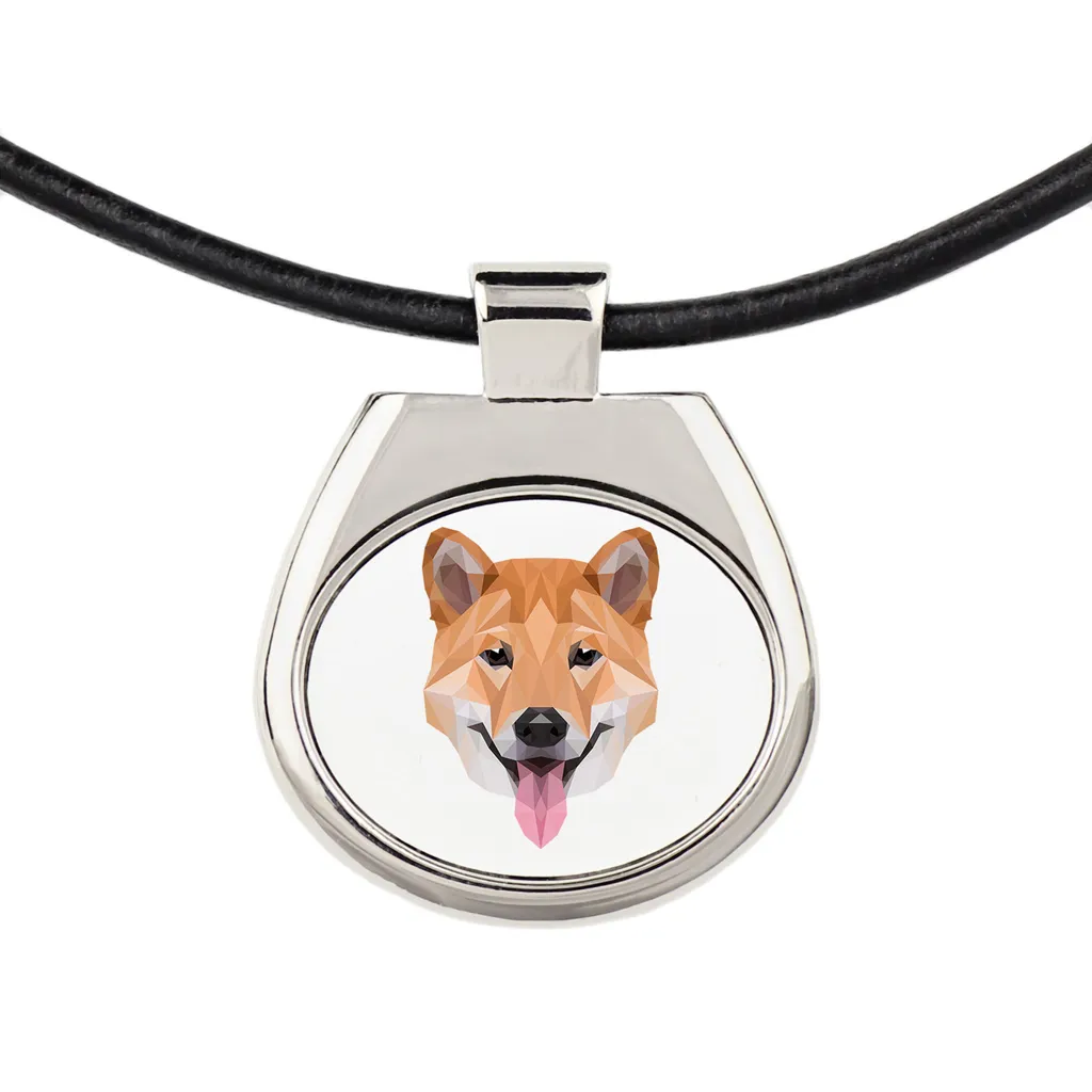 Collana Shiba Inu Art-Dog: Ciondolo Artigianale Argentato con Foto - 3