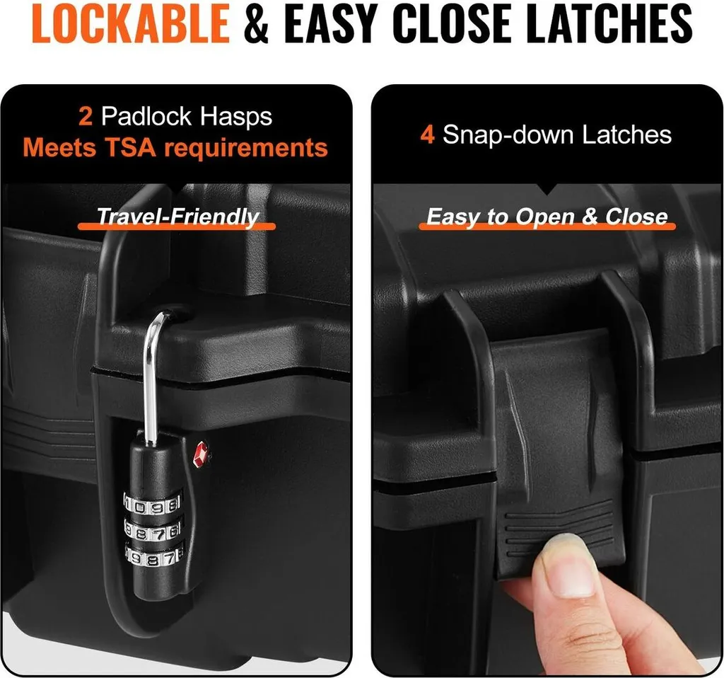 Valise rigide pour arme à feu avec mousse protectrice et étanche IP67 - 4