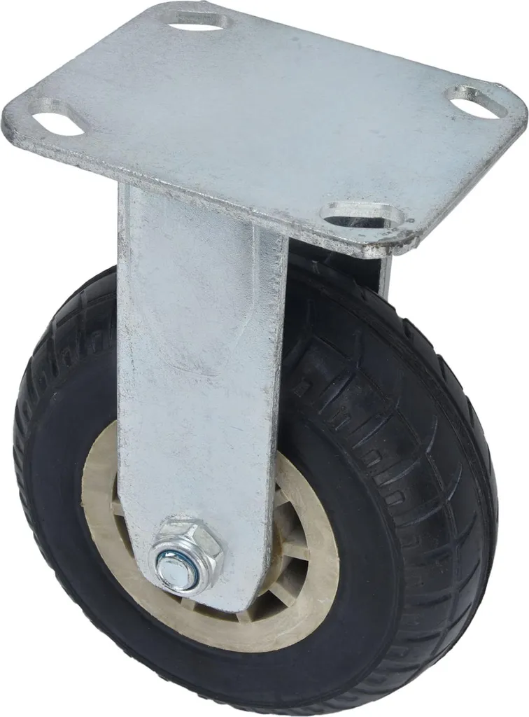 Roulettes industrielles robustes alignement linéaire acier galvanisé 5"