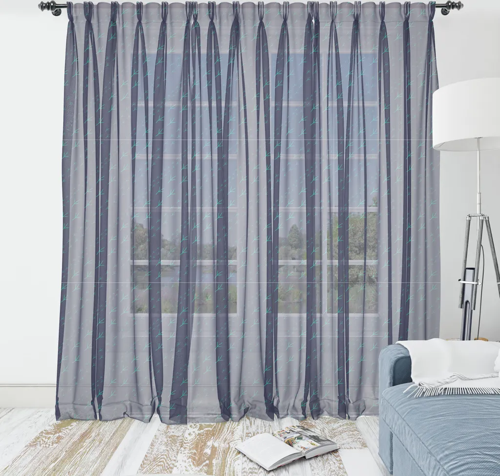 ABAKUHAUS Astratto Tenda a Pannello Set di 2, Trippy Moderna