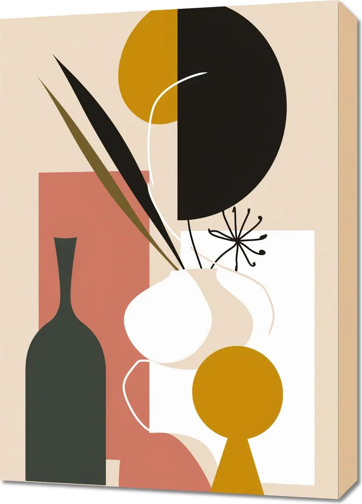 Image 50 x 70 cm Nature morte abstraite aux finitions haut de gamme