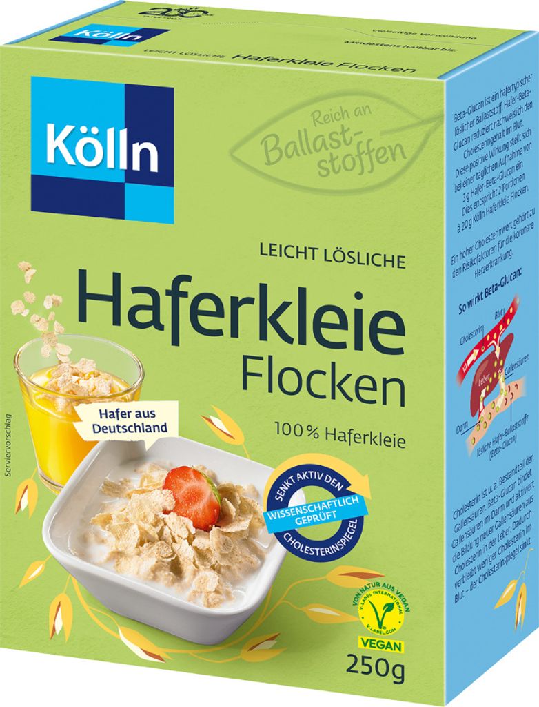 Kölln Balance Haferkleie Flocken 6x250g Sparpaket Produktbild 