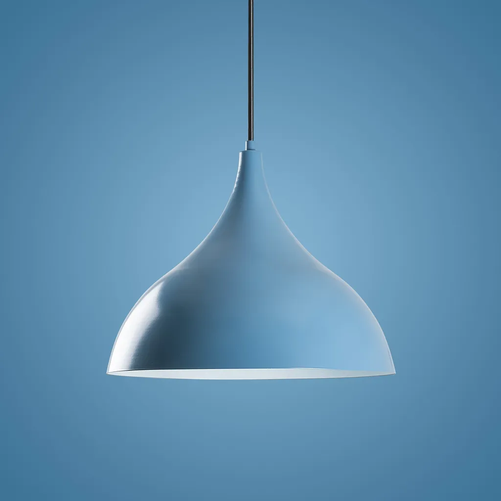 Lustre métallique bleu clair 133cm Opviq Bitlisim à structure allongée - 7