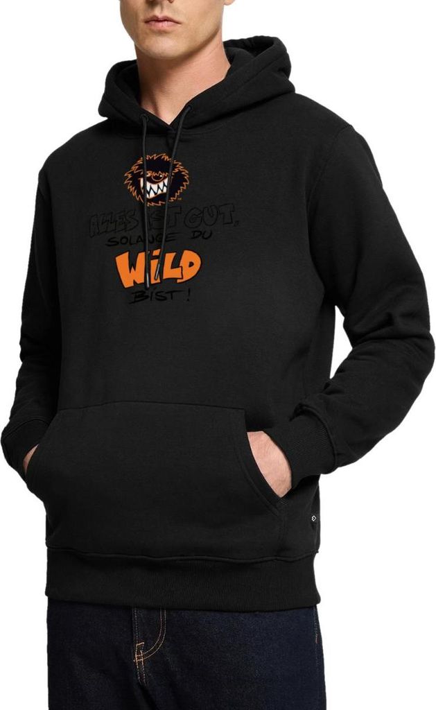 Spreadshirt Die Wilden Kerle Wild Spruch mit Logo Herren Premium Hoodie, 5XL, Schwarz
