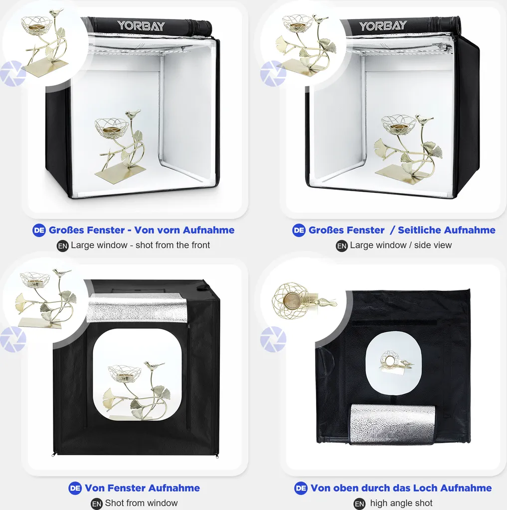 Yorbay Photo Box: Il Set Studio LED Definitivo per Macro e Oggettistica - 6