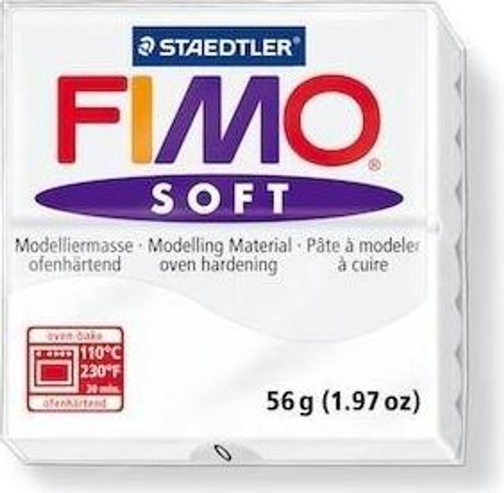 FIMO, Modelliermasse, Knete weiss soft normal Produktbild 