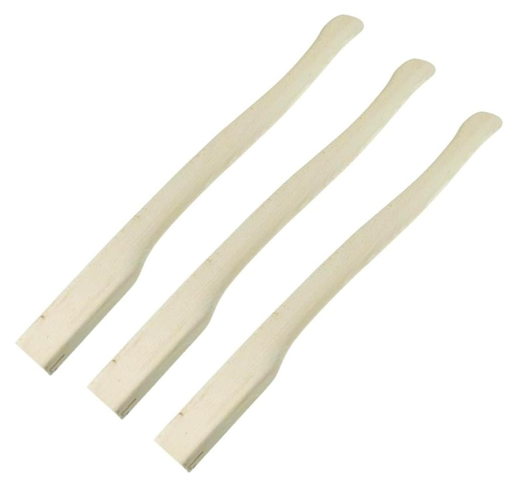 3x Axtstiel 80 cm aus Buchenholz, 3 Stück SET, robuster Stiel für Axt und Beil, Holzstiel mit Kuhfuß, EU-Qualität