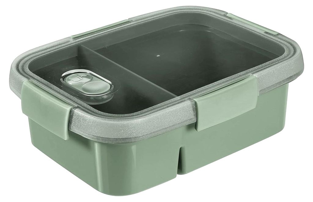 Go Rectangular Storage Container 0.6 L + 0.3 L with Separator – Recycled (Smart Eco Line), Plastic