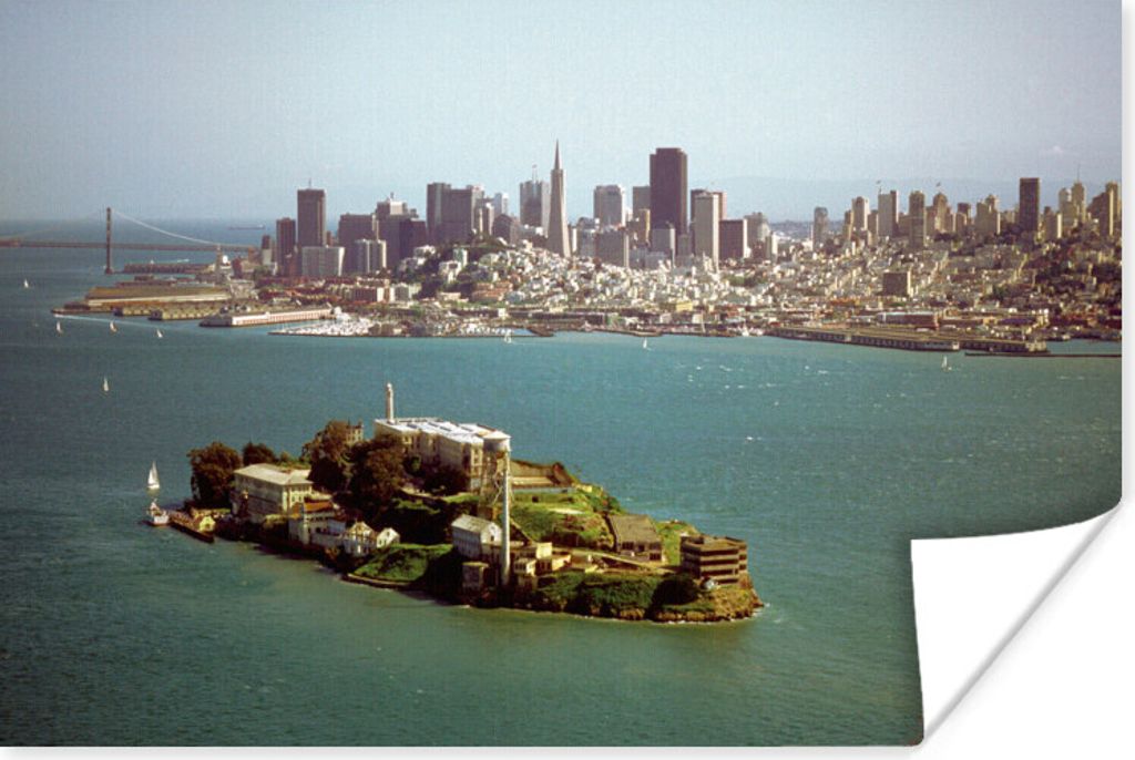 MuchoWow Poster San Francisco - Alcatraz - Insel 30x20 cm - Plakate - Print