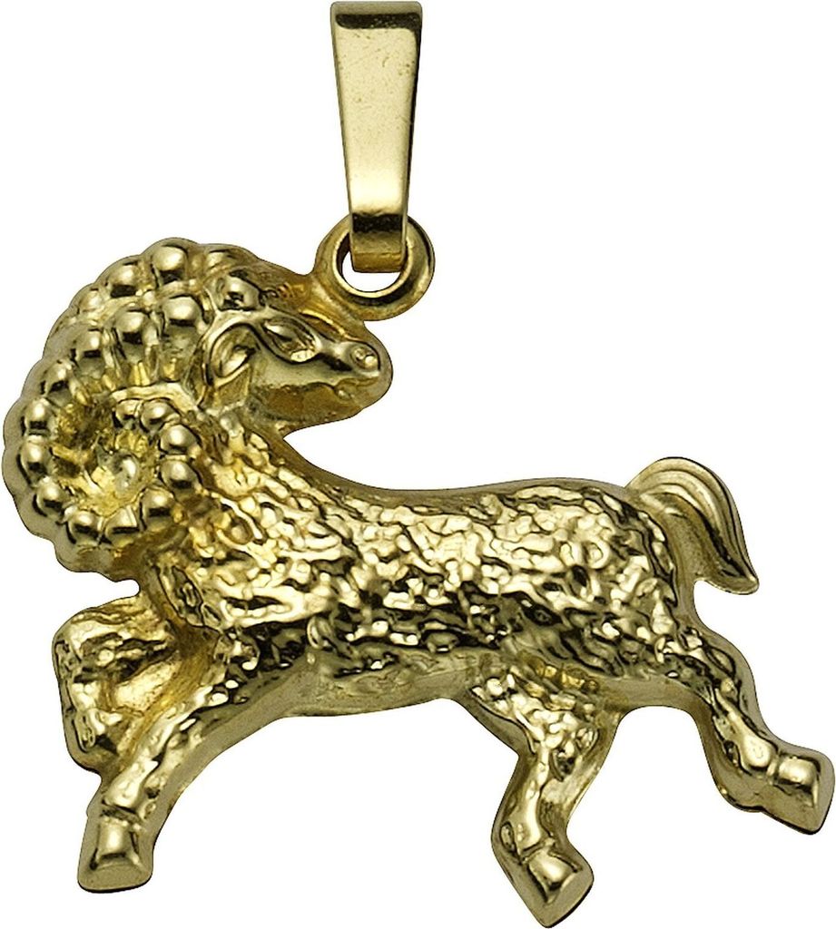 V Anhänger Sternzeichen Widder 585/- Gold 1,8cm gelb 371340627-1-001