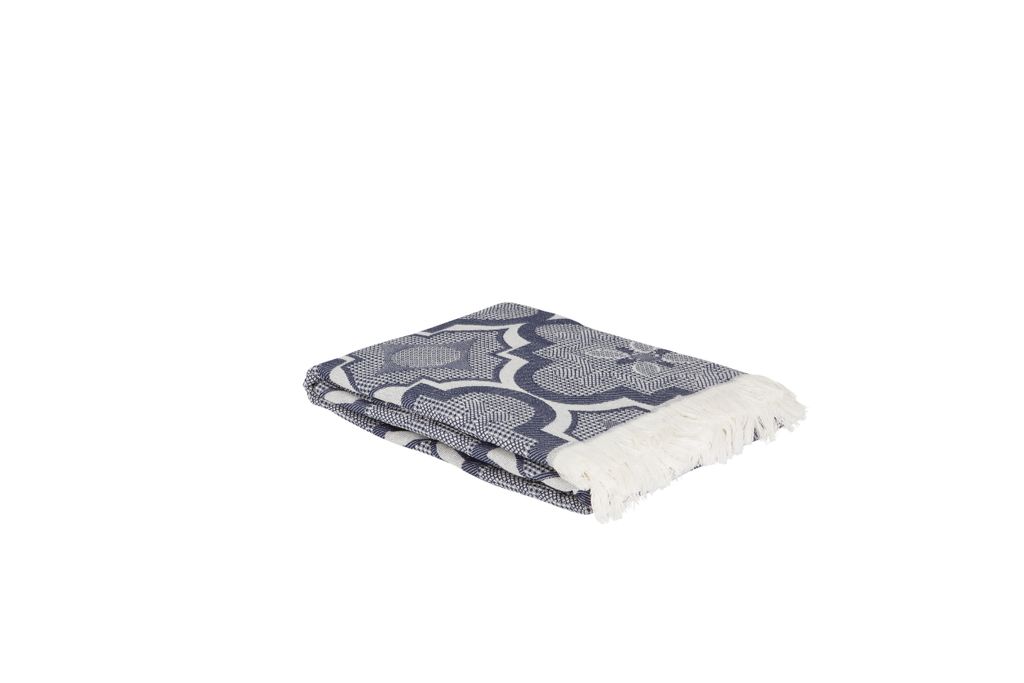 Sommerdecke leicht Tagesdecke Wohndecke Wendedecke Kuscheldecke Sofadecke , Farbe:Marineblau, Design:Damask