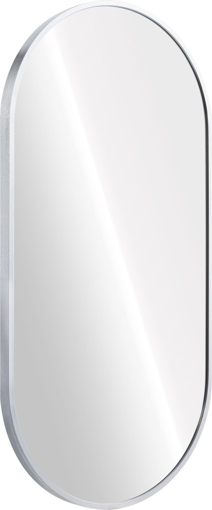Navaris Spiegel oval groß mit Rahmen - Deko Spiegel 75x38x3cm zum Aufhängen - Wandspiegel oval - Badezimmerspiegel Flur WC - abgerundete Ecken ob...