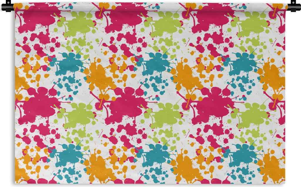 MuchoWow Wandteppich Wandbehang Muster - Farbe - Regenbogen 150x100 cm Tapisserie Dekoration Wandtuch - Waschbar - Tapisserien - Wand-Decke