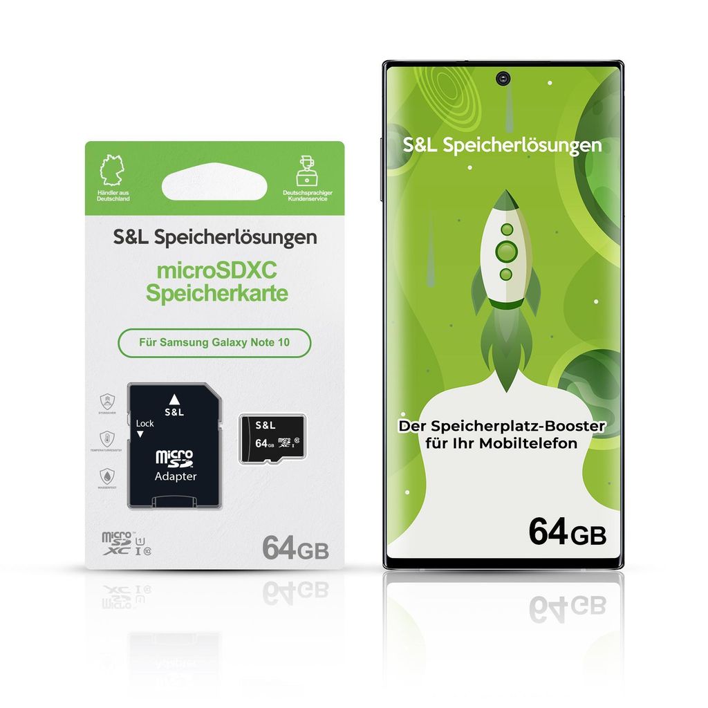 microSD Speicherkarte S&L für Samsung Galaxy Note 10 - Speicherkapazität: 64 GB