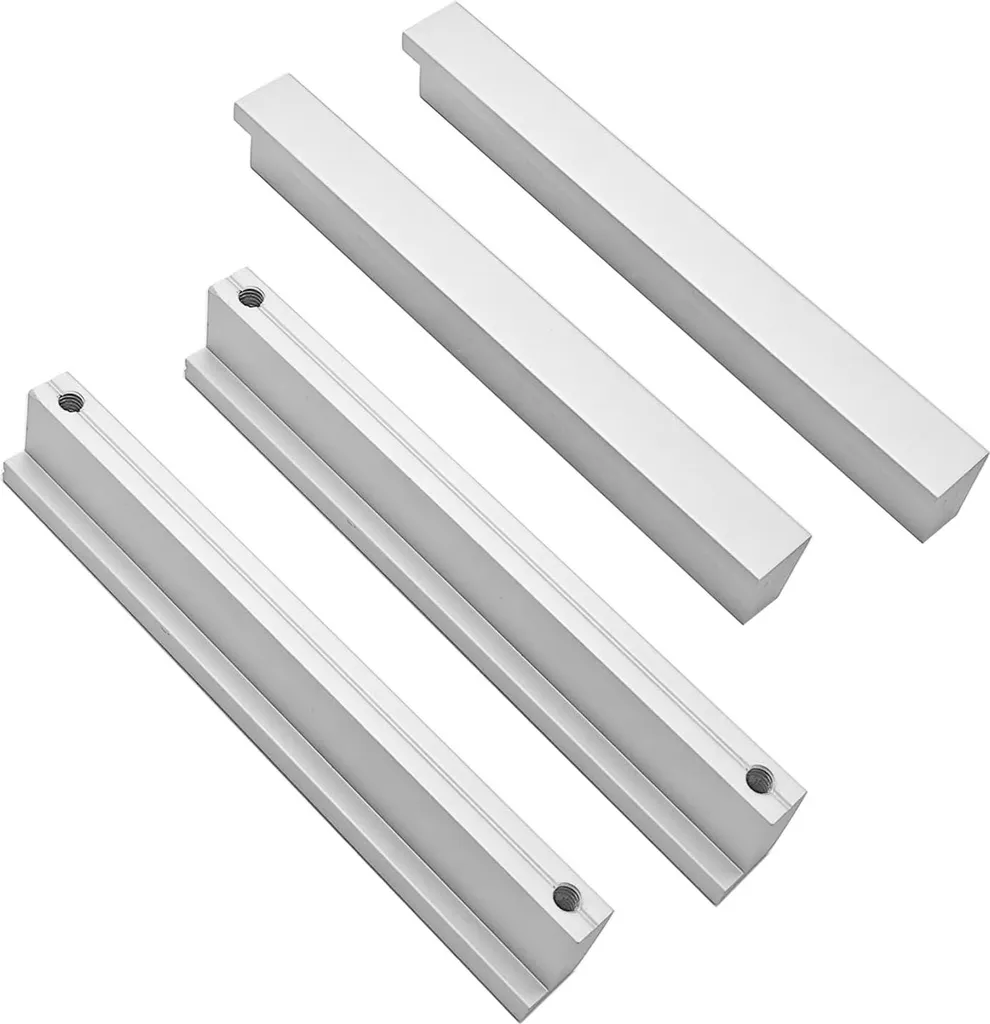 Poignée de Meuble Design en Aluminium Argent 224mm - Pack de 10 Unités