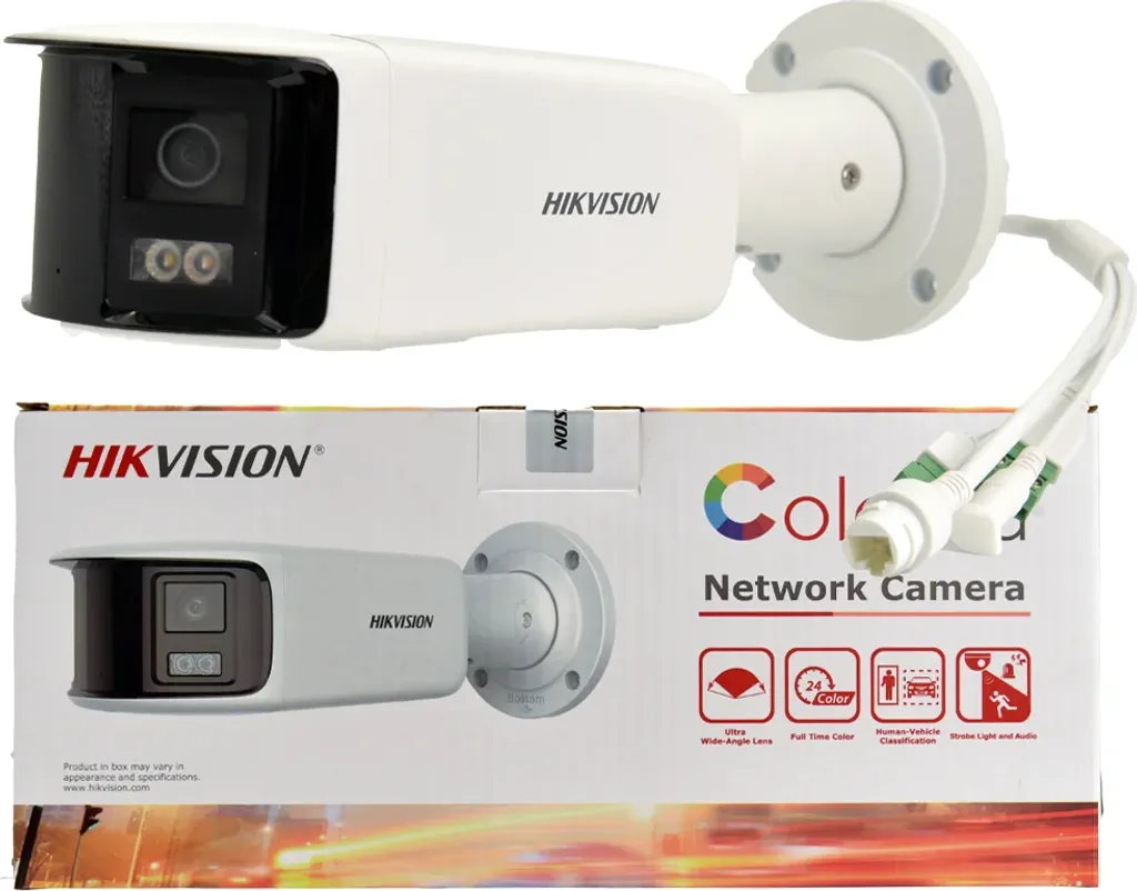 Caméra IP 8MP Panorama Vision Nocturne Couleur 24/7 avec Capteur 4mm
