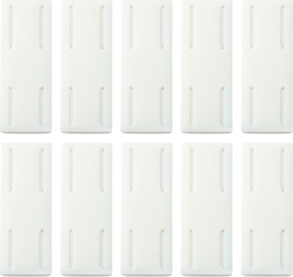 10pcs nahtloser Schlag freier stabiler platzsparender Sockelhalter mit Wandmontierter selbstkleber Stecker Lagerregale Haushaltszubehör-Weiß